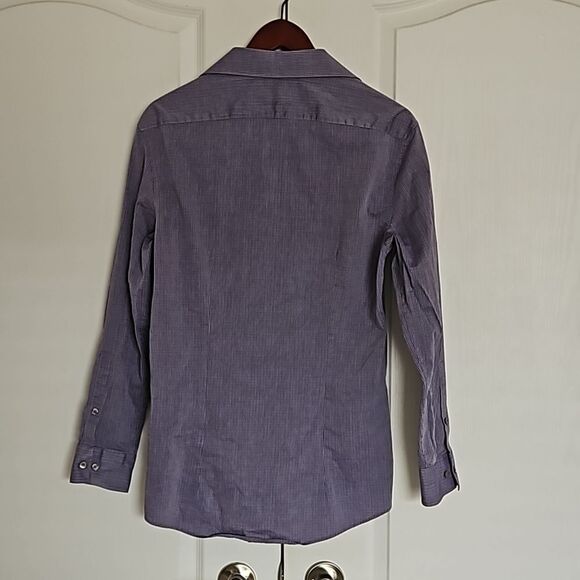 DKNY Men's Slim Fit Long Sleeves Button-Down Cotton Shirt Lavender 15- 32/33 - Picture 4 of 16